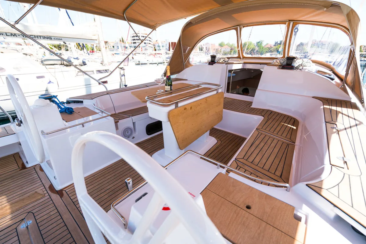 Escape II, a Elan Impression 50 sailboat at Biograd na Moru, Croatia