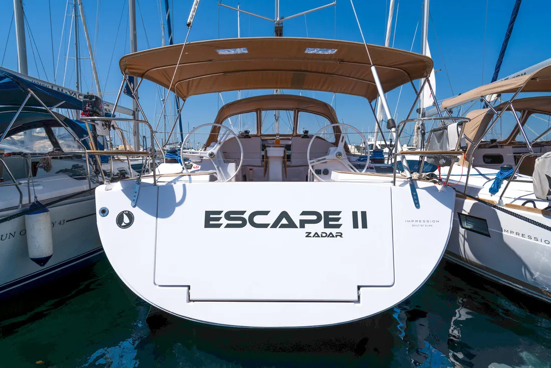 Escape II, a Elan Impression 50 sailboat at Biograd na Moru, Croatia