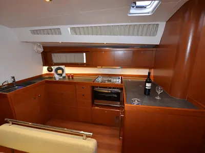 Galley of Pherousa, a Beneteau Oceanis 48 sailboat at Lavreotiki Municipal Unit, Greece