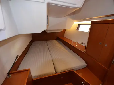 Cabin on Pherousa, a Beneteau Oceanis 48 sailboat at Lavreotiki Municipal Unit, Greece