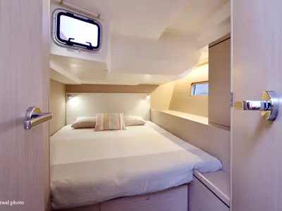 Cabin on Orsa 4, a Beneteau Oceanis 51.1 sailboat at Cannigione, Italy