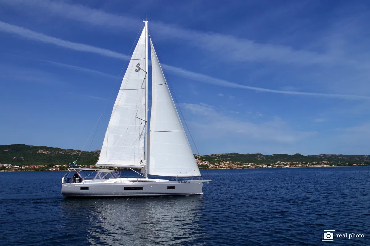 Exterior view of Orsa 4, a Beneteau Oceanis 51.1 sailboat at Cannigione, Italy
