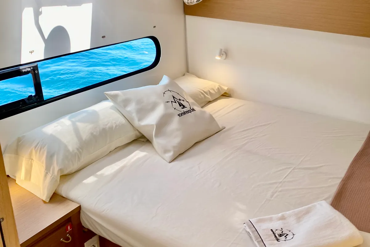 Cabin on Moana Denia Bareboat, a Excess 11 catamaran at Dénia, Spain