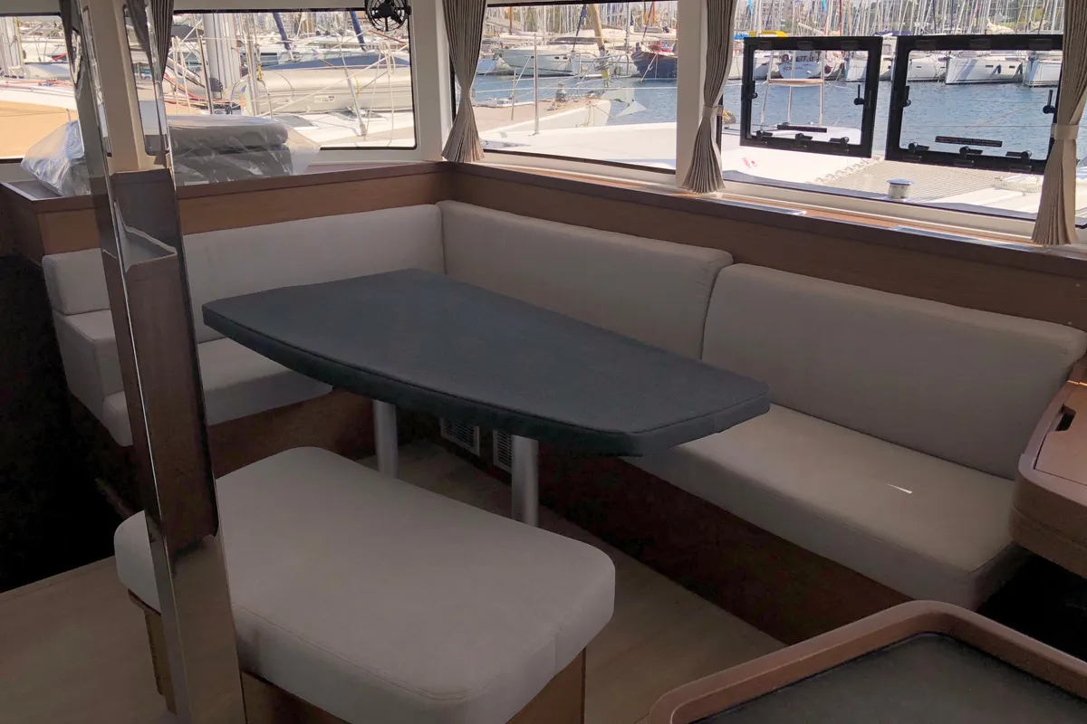 Salon of Lagoon 42 (2020) AM, a Lagoon 42 catamaran at Athens, Greece