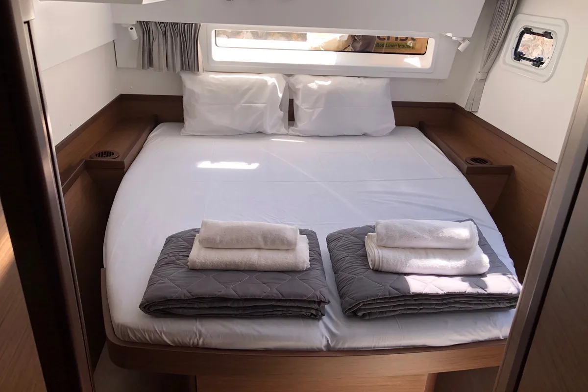 Cabin on Lagoon 42 (2020) AM, a Lagoon 42 catamaran at Athens, Greece