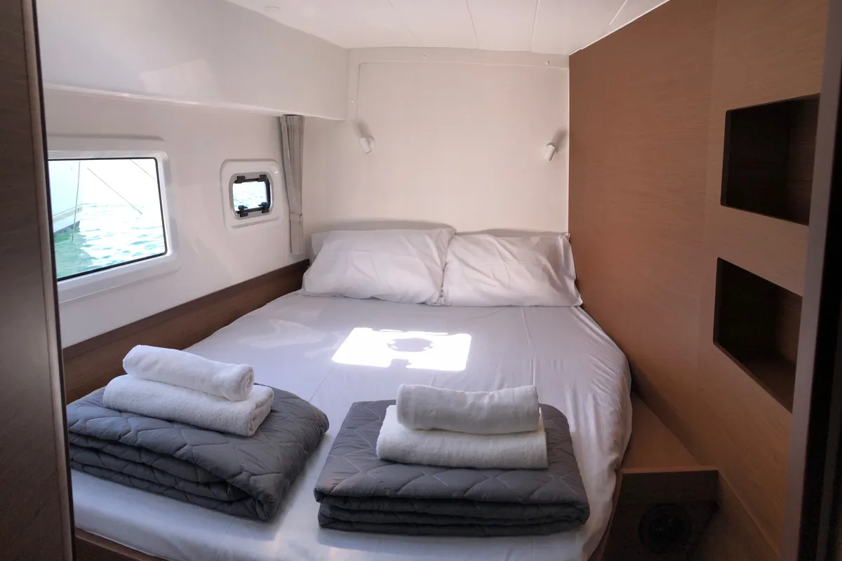 Cabin on Lagoon 42 (2020) AM, a Lagoon 42 catamaran at Athens, Greece