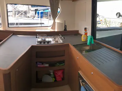 Galley of Lagoon 42 (2020) AM, a Lagoon 42 catamaran at Athens, Greece