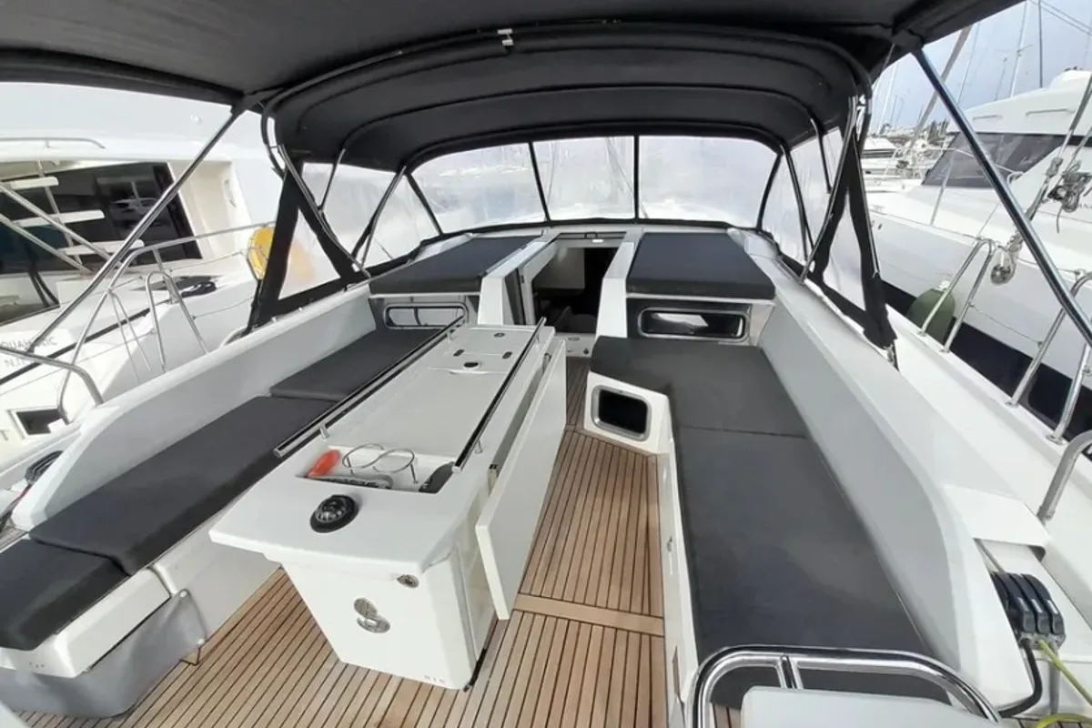 Deck of My Way, a Beneteau Oceanis 51.1 sailboat at Athens, Greece