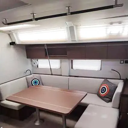 Salon of My Way, a Beneteau Oceanis 51.1 sailboat at Athens, Greece
