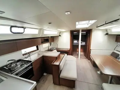 Galley of My Way, a Beneteau Oceanis 51.1 sailboat at Athens, Greece