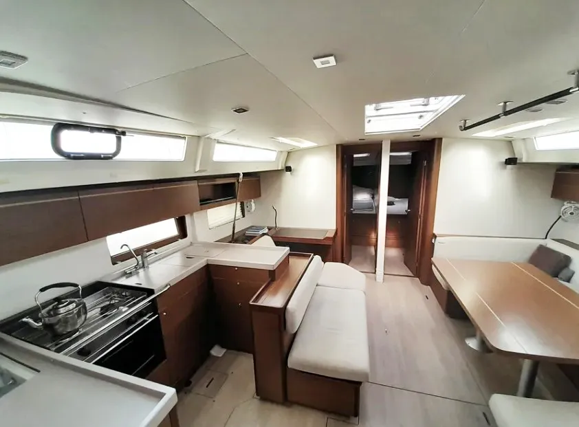 Galley of My Way, a Beneteau Oceanis 51.1 sailboat at Athens, Greece