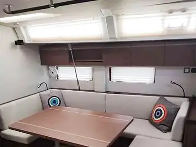 Salon of My Way, a Beneteau Oceanis 51.1 sailboat at Athens, Greece