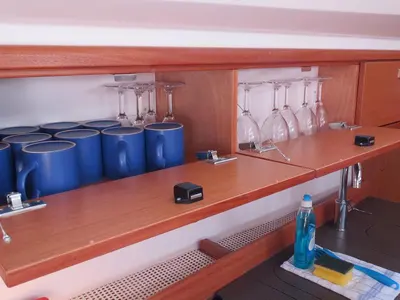 Galley of Sita, a Bavaria Cruiser 46 sailboat at Fethiye, Turkey