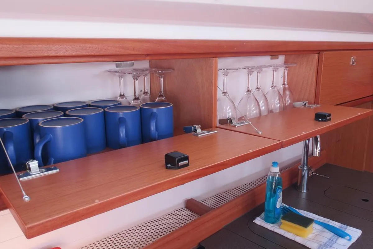 Galley of Sita, a Bavaria Cruiser 46 sailboat at Fethiye, Turkey