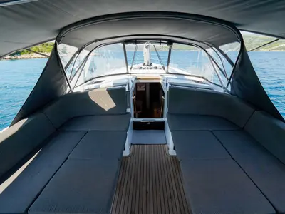 Galley of Janina, a Hanse 460 sailboat at Seget Donji, Croatia