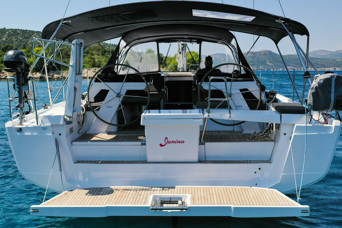Janina, a Hanse 460 sailboat at Seget Donji, Croatia