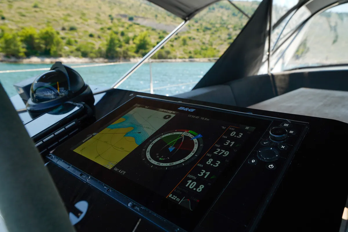 Janina, a Hanse 460 sailboat at Seget Donji, Croatia