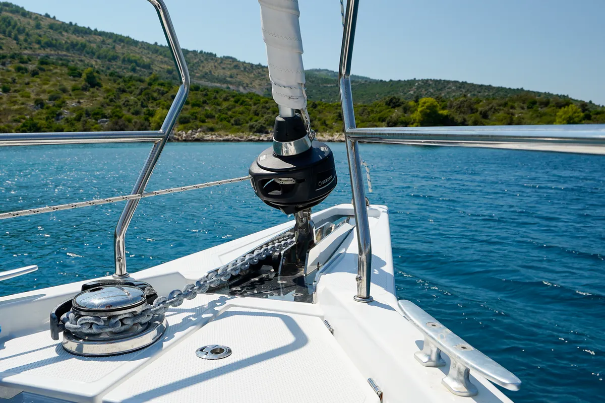 Janina, a Hanse 460 sailboat at Seget Donji, Croatia