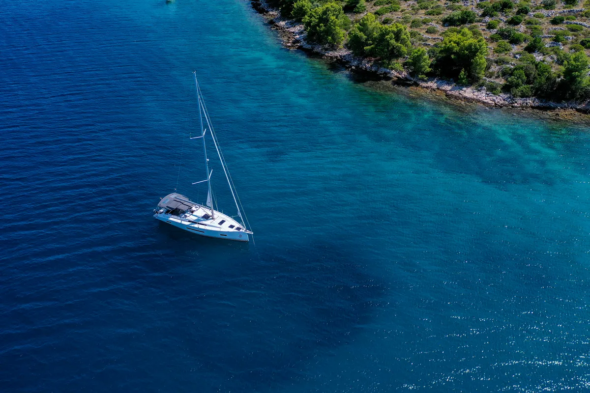 Janina, a Hanse 460 sailboat at Seget Donji, Croatia
