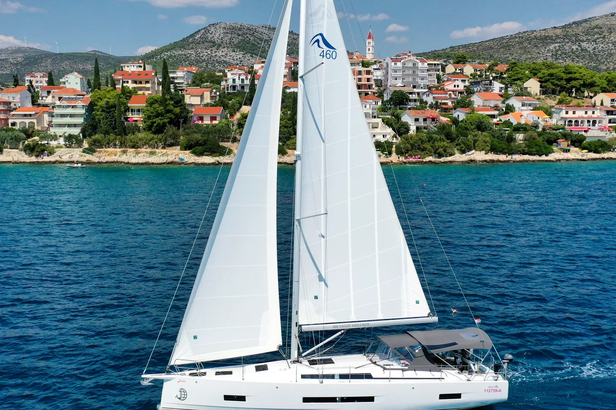 Janina, a Hanse 460 sailboat at Seget Donji, Croatia