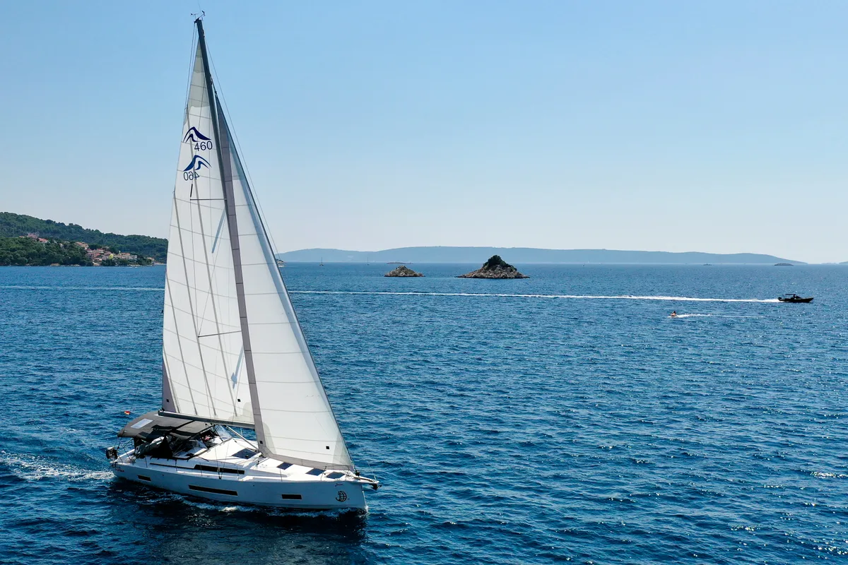 Janina, a Hanse 460 sailboat at Seget Donji, Croatia