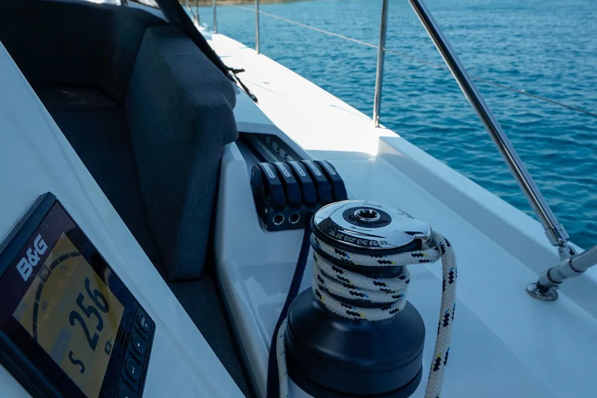 Janina, a Hanse 460 sailboat at Seget Donji, Croatia
