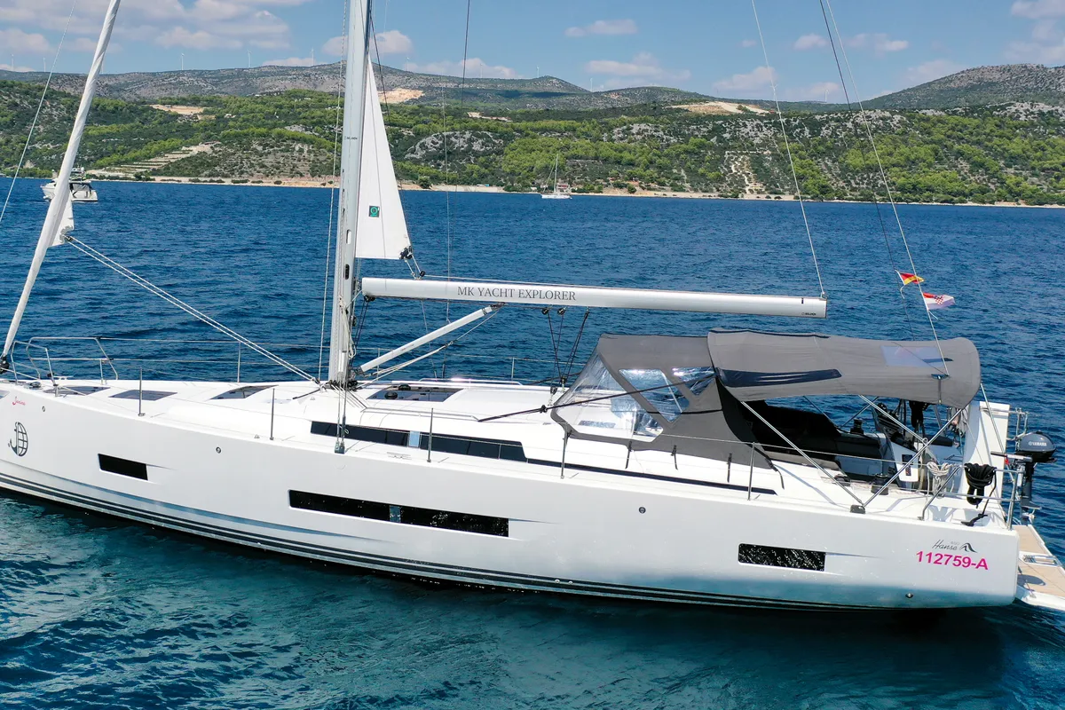 Janina, a Hanse 460 sailboat at Seget Donji, Croatia