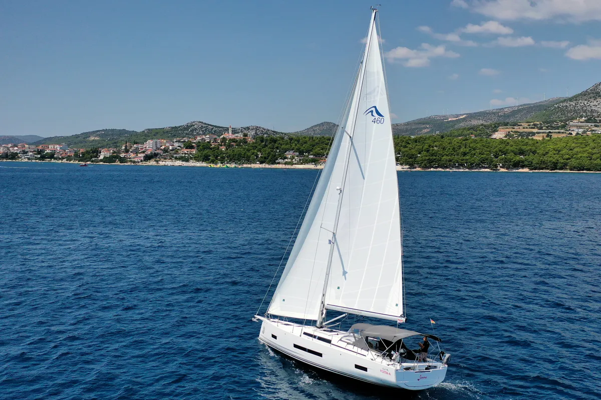 Janina, a Hanse 460 sailboat at Seget Donji, Croatia