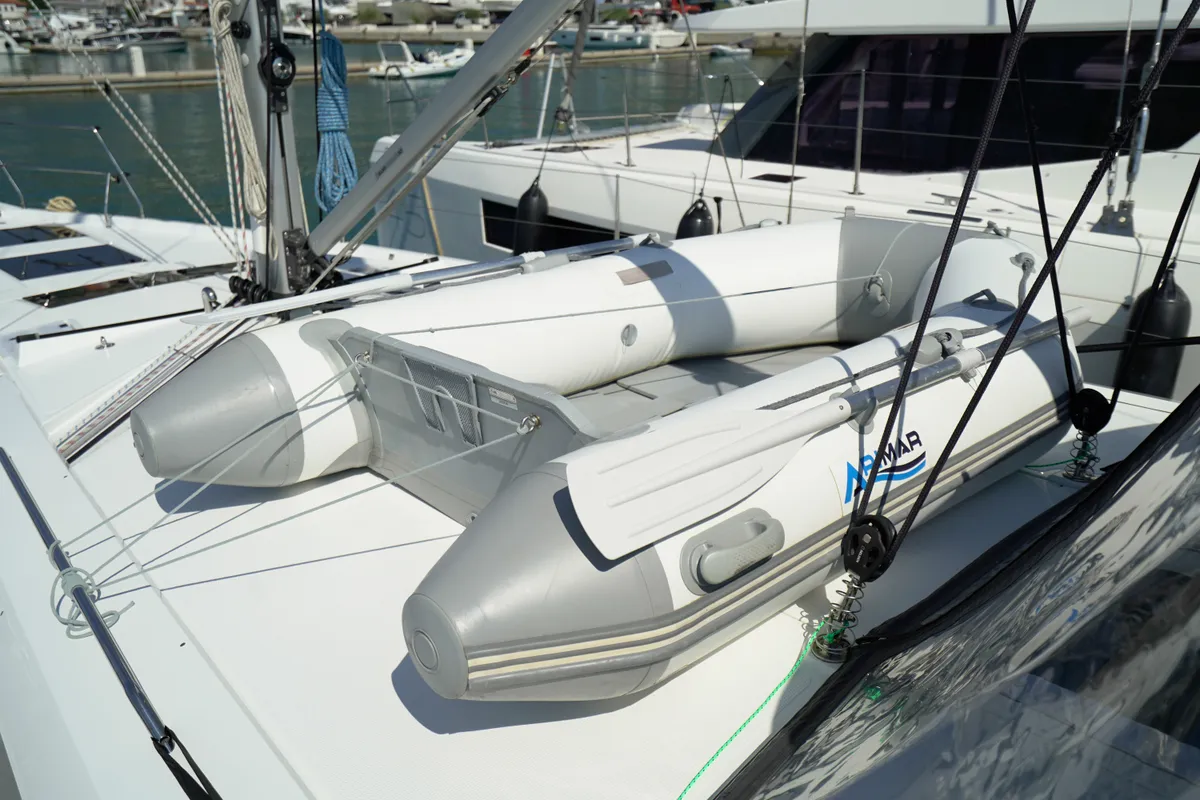 Janina, a Hanse 460 sailboat at Seget Donji, Croatia