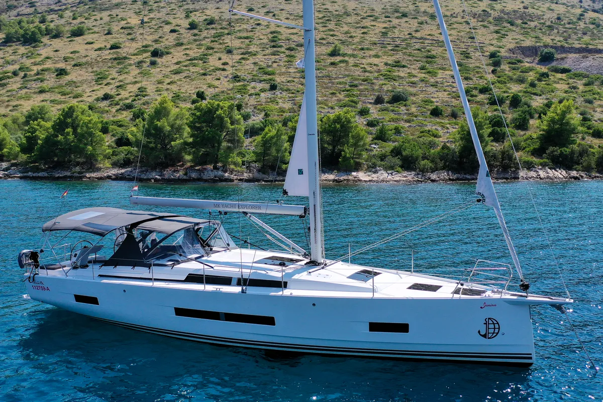 Janina, a Hanse 460 sailboat at Seget Donji, Croatia