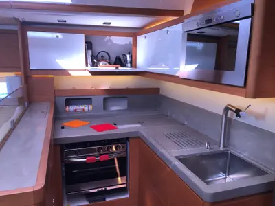 Galley of Gringott, a Dufour 530 sailboat at Olbia, Italy