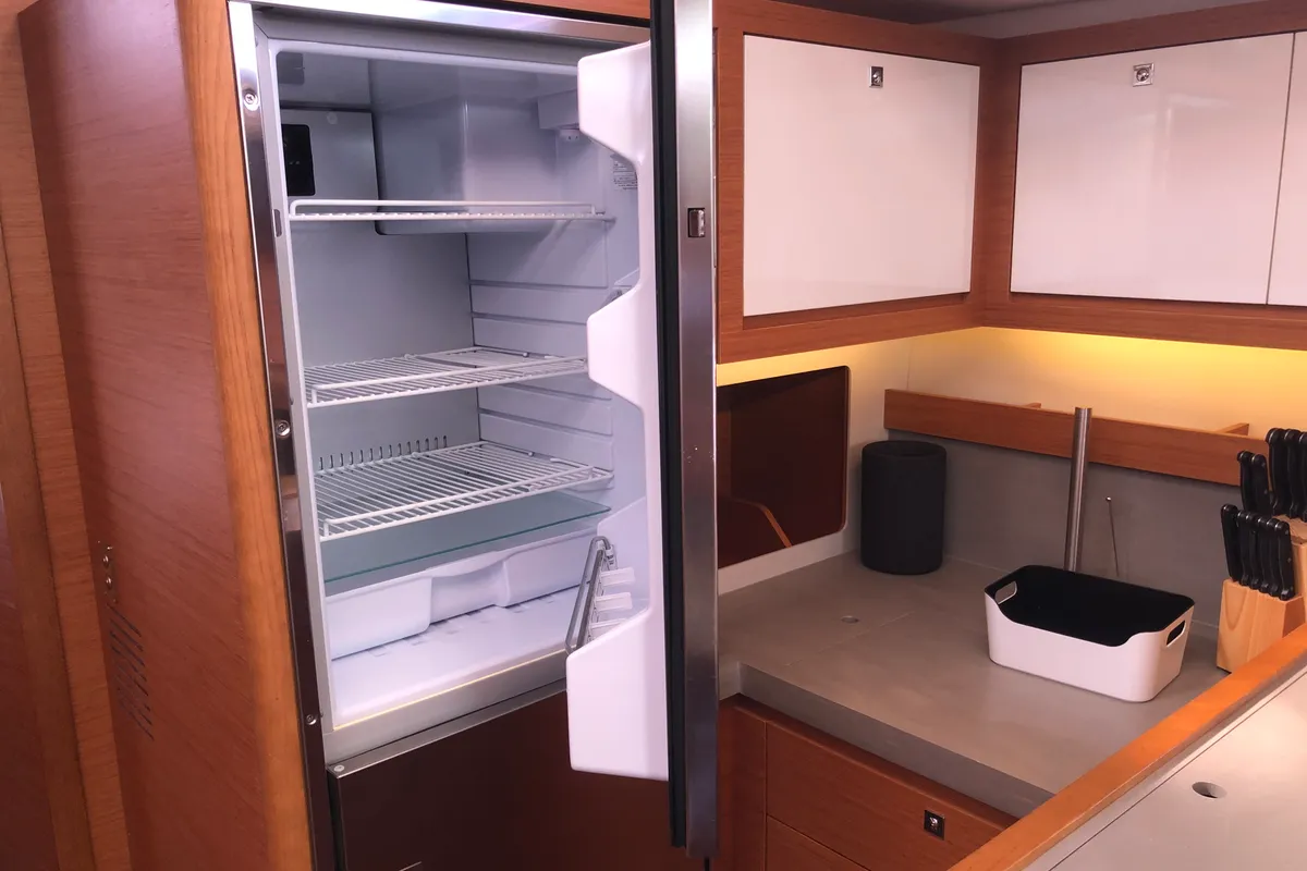 Galley of Gringott, a Dufour 530 sailboat at Olbia, Italy