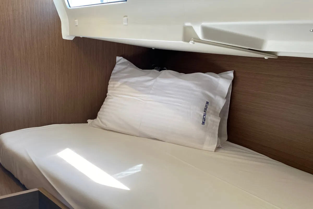 Cabin on CAPTAIN GEORGE, a Beneteau Oceanis 51.1 sailboat at Skiathos, Greece