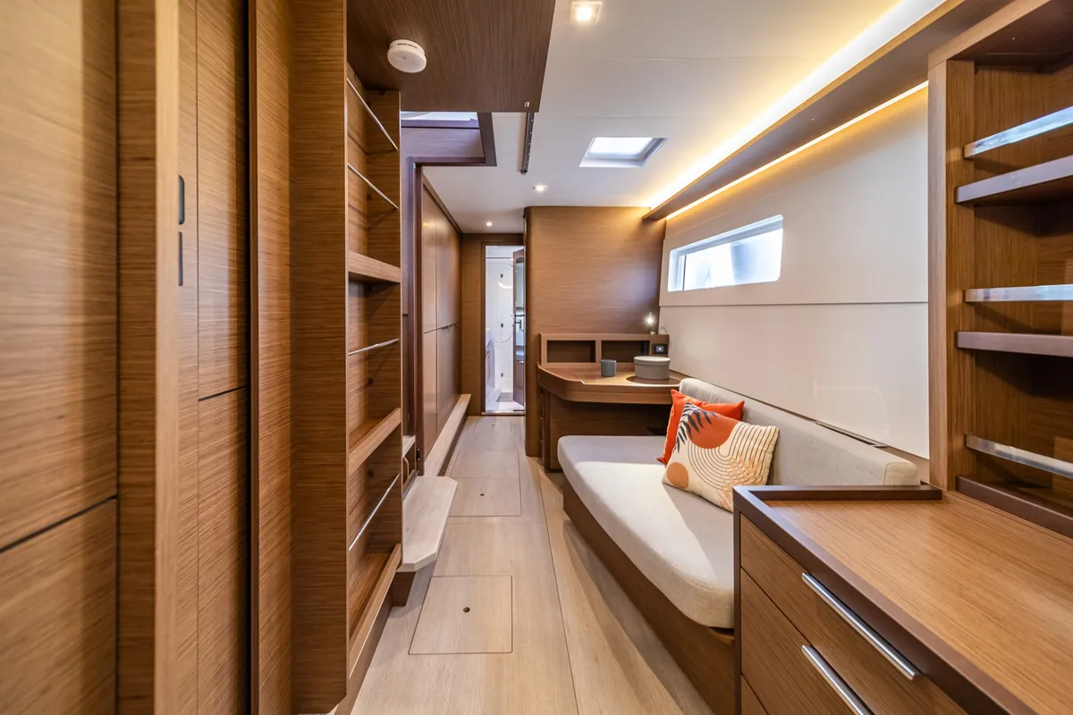 Salon of LINO, a Lagoon 46 catamaran at Municipal Unit of Lefkada, Greece