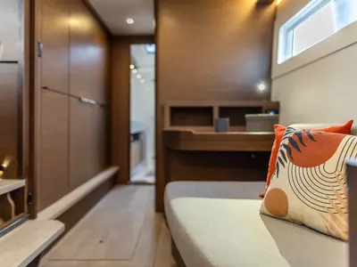 Salon of LINO, a Lagoon 46 catamaran at Municipal Unit of Lefkada, Greece
