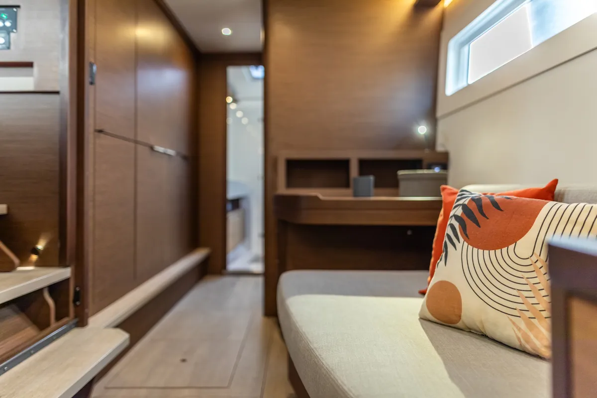 Salon of LINO, a Lagoon 46 catamaran at Municipal Unit of Lefkada, Greece