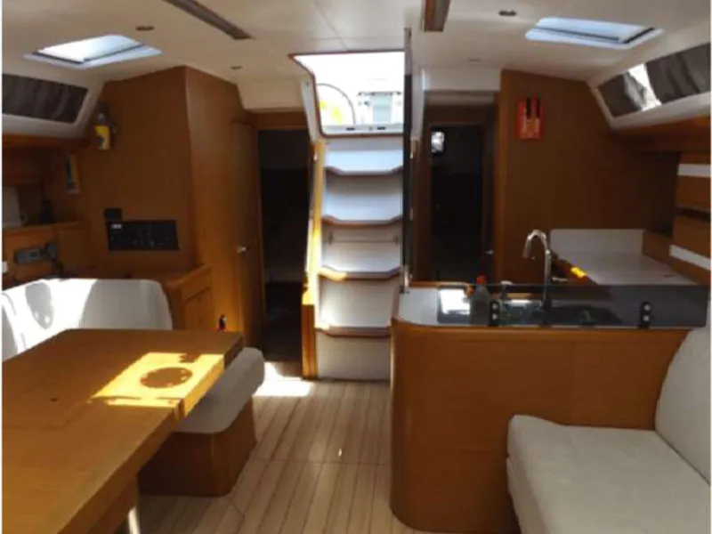 Salon of Big Fella Thanks, a Jeanneau 53 sailboat at Kalkara, Malta