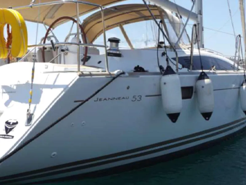 Exterior view of Big Fella Thanks, a Jeanneau 53 sailboat at Kalkara, Malta
