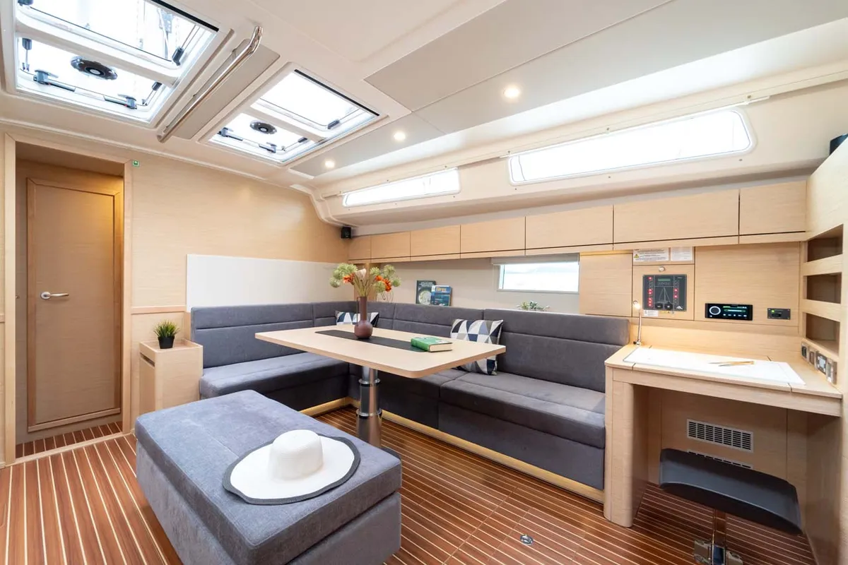 Salon of Mare Estrella, a Hanse 508 sailboat at Grad Šibenik, Croatia