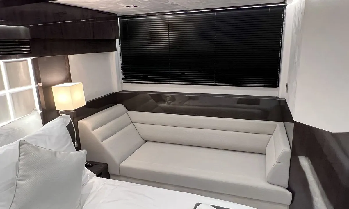 Cabin on Champ Atlantis, a Galeon 500 Fly motor yacht at Grad Kaštela, Croatia