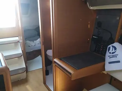 Salon of true elli, a Jeanneau Sun Odyssey 349 sailboat at Trogir, Croatia