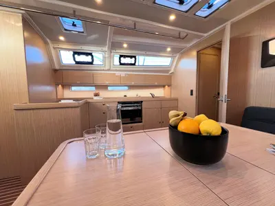 Galley of Panda IV, a Bavaria Cruiser 46 sailboat at Grad Pula, Croatia