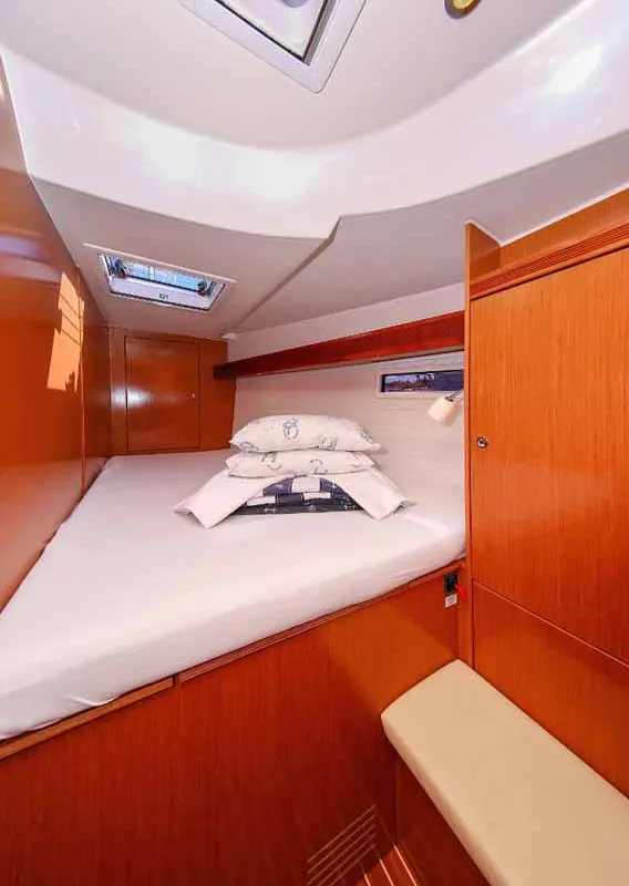 Cabin on Aiolos, a Bavaria Cruiser 45 sailboat at Grad Biograd na Moru, Croatia