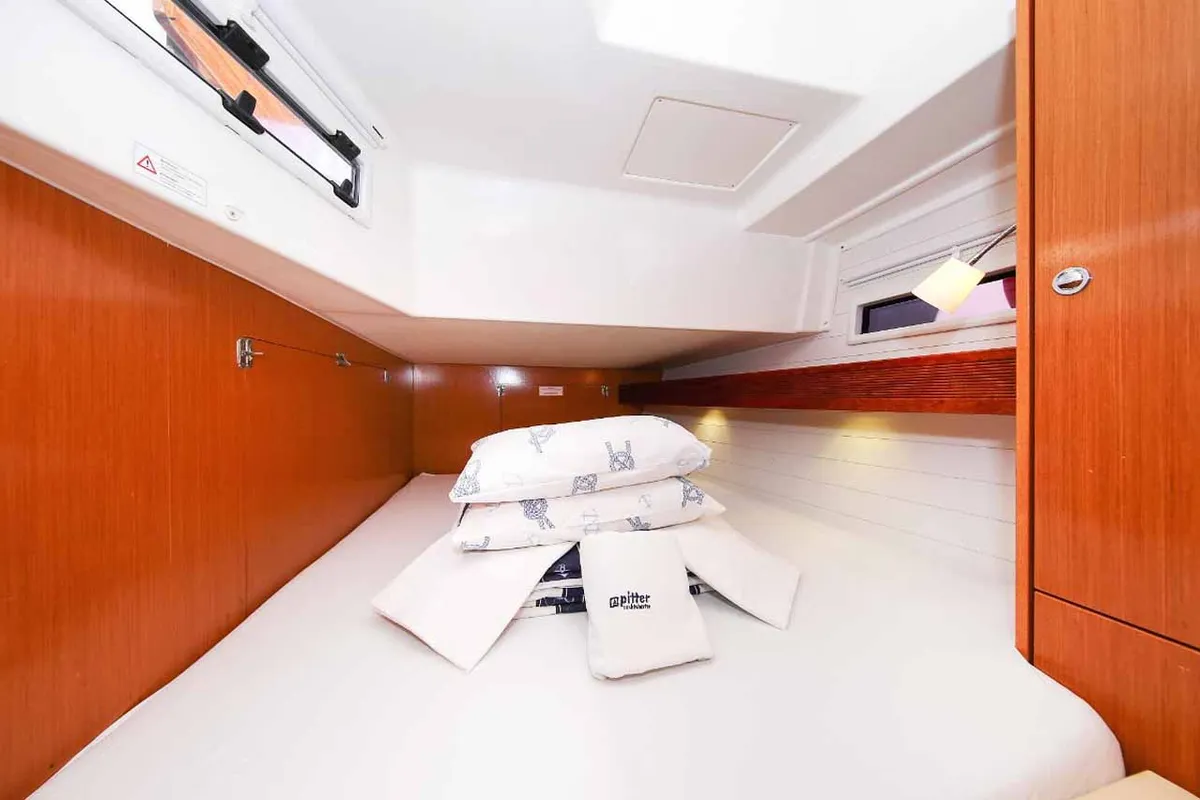 Cabin on Aiolos, a Bavaria Cruiser 45 sailboat at Grad Biograd na Moru, Croatia