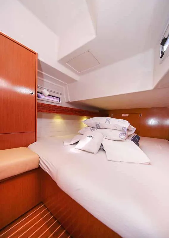 Cabin on Aiolos, a Bavaria Cruiser 45 sailboat at Grad Biograd na Moru, Croatia