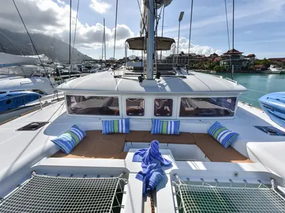 Cabin on Muzikal, a Lagoon 450 catamaran at Baan Salak Phet, Thailand