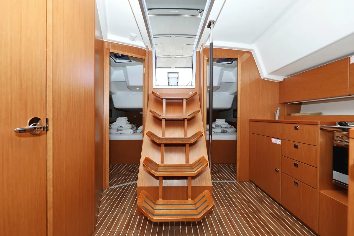 Salon of Lea, a Bavaria C38 sailboat at Pirovac, Croatia