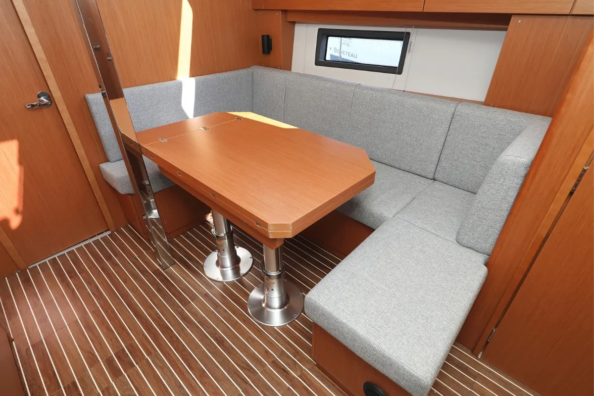 Salon of Lea, a Bavaria C38 sailboat at Pirovac, Croatia