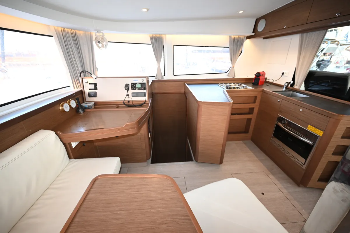 Salon of Alberta, a Lagoon 42 catamaran at Municipal Unit of Lefkada, Greece