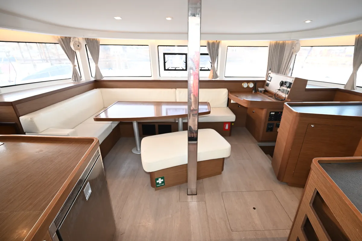Salon of Alberta, a Lagoon 42 catamaran at Municipal Unit of Lefkada, Greece